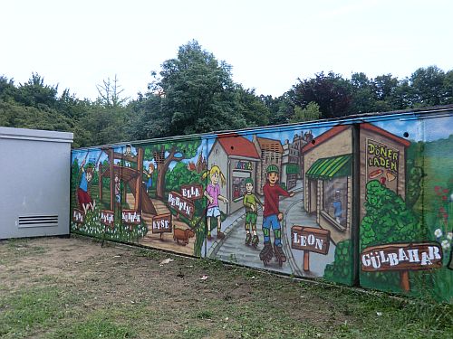 Graffiti Wand nachher