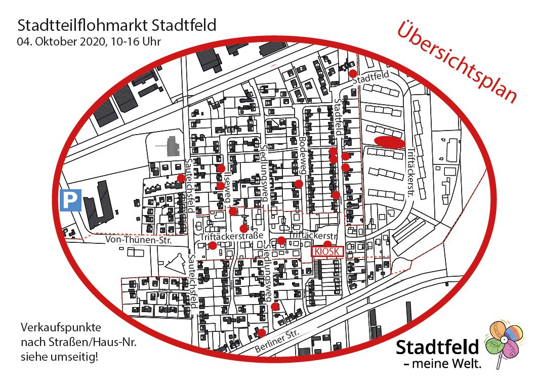 Orientierungskarte Stadtteilflohmarkt Stadtfeld