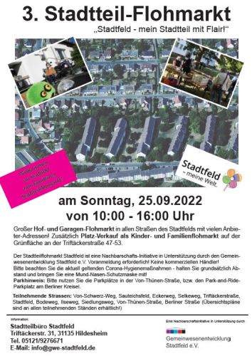 Aushang Stadtteilflohmarkt Stadtfeld 2022