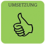 Umsetzung - Icon mit erhobenem Daumen symbolisiert den Start des Verfuegungsfondsprojektes
